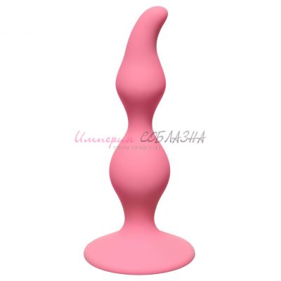 Анальная пробка curved anal plug розового цвета