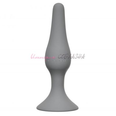Анальная пробка slim anal plug серого цвета
