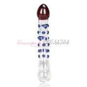 Двуглавый фаллос из стекла pleasure dots