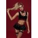 Костюм студентки Candy Girl Petrea (топ, юбка, стринги, галстук, очки, аксессуары, чулки) OS