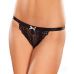 Трусики Crotchless из гипюра черного цвета Трусики Crotchless из гипюра черного цвета