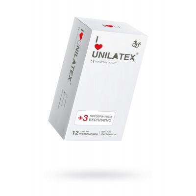 Презервативы UNILATEX "ULTRA THIN" ультратонкие, 12 шт